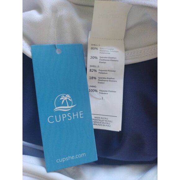 Cupshe Womens One-Shoulder Colorblock Swimsuit With Adjustable Strap Size L NWT. - Picture 5 of 7